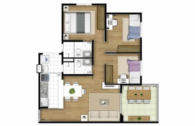 Imagem Apartamento com 3 Quartos à Venda, 70 m² em Vila Das Mercês - São Paulo Imagem Apartamento com 3 Quartos à Venda, 70 m² em Vila Das Mercês - São Paulo