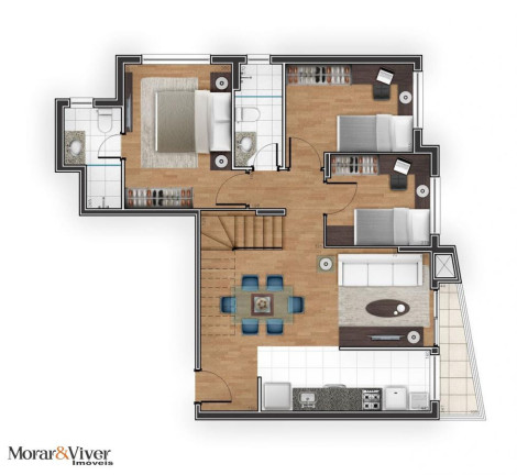 Imagem Apartamento com 3 Quartos à Venda, 120 m² em Cristo Rei - Curitiba Imagem Apartamento com 3 Quartos à Venda, 120 m² em Cristo Rei - Curitiba