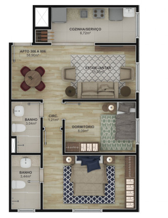 Imagem Apartamento com 2 Quartos à Venda, 56 m² em Centro - Novo Hamburgo Imagem Apartamento com 2 Quartos à Venda, 56 m² em Centro - Novo Hamburgo