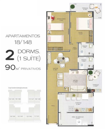 Imagem Apartamento com 2 Quartos à Venda, 90 m² em Guilhermina - Praia Grande Imagem Apartamento com 2 Quartos à Venda, 90 m² em Guilhermina - Praia Grande
