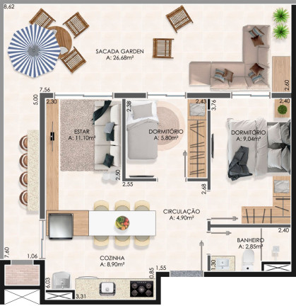 Imagem Apartamento com 2 Quartos à Venda, 68 m² em Rincão - Novo Hamburgo Imagem Apartamento com 2 Quartos à Venda, 68 m² em Rincão - Novo Hamburgo