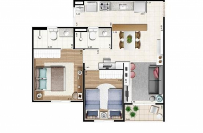 Imagem Apartamento com 3 Quartos à Venda, 66 m² em Parque Residencial João Luiz - Hortolândia Imagem Apartamento com 3 Quartos à Venda, 66 m² em Parque Residencial João Luiz - Hortolândia