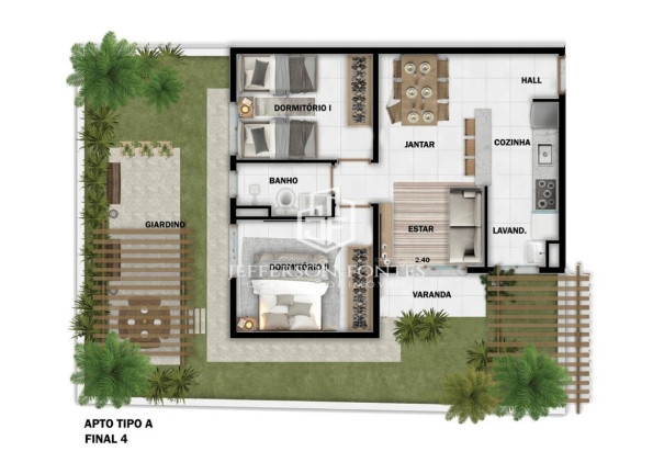 Imagem Apartamento com 2 Quartos à Venda, 46 m² em Palmital - Marília Imagem Apartamento com 2 Quartos à Venda, 46 m² em Palmital - Marília