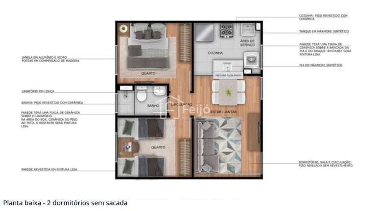 Imagem Apartamento com 2 Quartos à Venda, 38 m² em Vila Nova - Porto Alegre