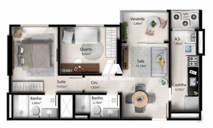 Imagem Apartamento com 2 Quartos à Venda, 55 m² em Praia De Itaparica - Vila Velha