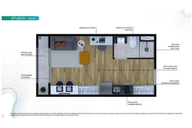Imagem Imóvel com 1 Quarto à Venda, 24 m² em Brooklin Paulista - São Paulo