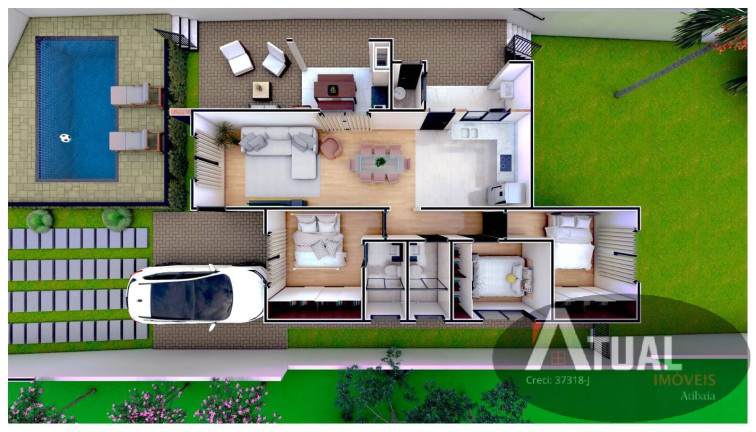 Imagem Casa com 3 Quartos à Venda, 110 m² em Jardim Estância Brasil - Atibaia