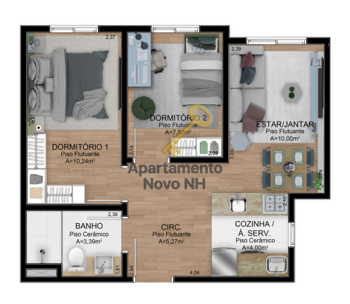 Imagem Apartamento com 2 Quartos à Venda, 47 m² em Rondônia - Novo Hamburgo Imagem Apartamento com 2 Quartos à Venda, 47 m² em Rondônia - Novo Hamburgo