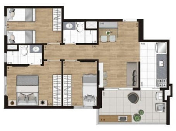 Imagem Apartamento com 3 Quartos à Venda, 60 m² em Sacomã - São Paulo Imagem Apartamento com 3 Quartos à Venda, 60 m² em Sacomã - São Paulo
