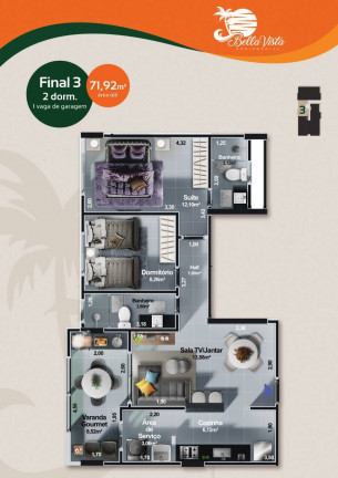 Imagem Apartamento com 2 Quartos à Venda, 70 m² em Centro - Itanhaém Imagem Apartamento com 2 Quartos à Venda, 70 m² em Centro - Itanhaém