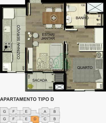 Imagem Apartamento com 2 Quartos à Venda, 38 m² em Boqueirão - Curitiba Imagem Apartamento com 2 Quartos à Venda, 38 m² em Boqueirão - Curitiba