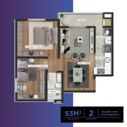 Imagem Apartamento com 2 Quartos à Venda, 53 m² em Rio Branco - Caxias Do Sul Imagem Apartamento com 2 Quartos à Venda, 53 m² em Rio Branco - Caxias Do Sul