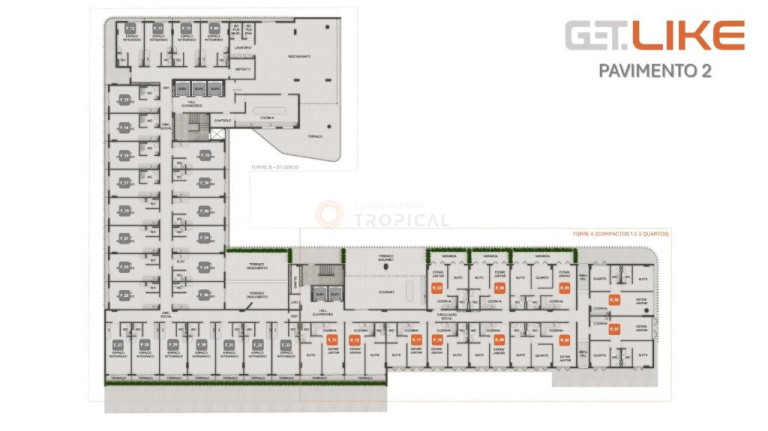 Apartamento com 1 Quarto à Venda, 34 m² em Cabo Branco - João Pessoa