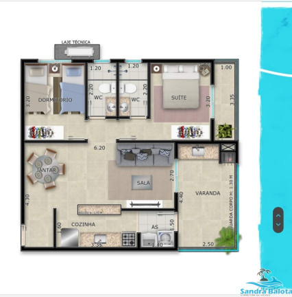 Imagem Apartamento com 2 Quartos à Venda, 70 m² em Praia Grande - Ubatuba