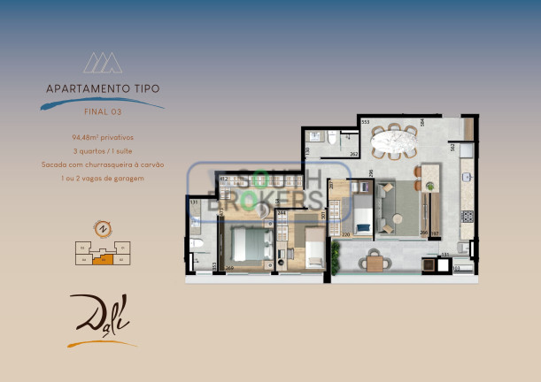 Imagem Apartamento com 3 Quartos à Venda, em Bacacheri - Curitiba Imagem Apartamento com 3 Quartos à Venda, em Bacacheri - Curitiba