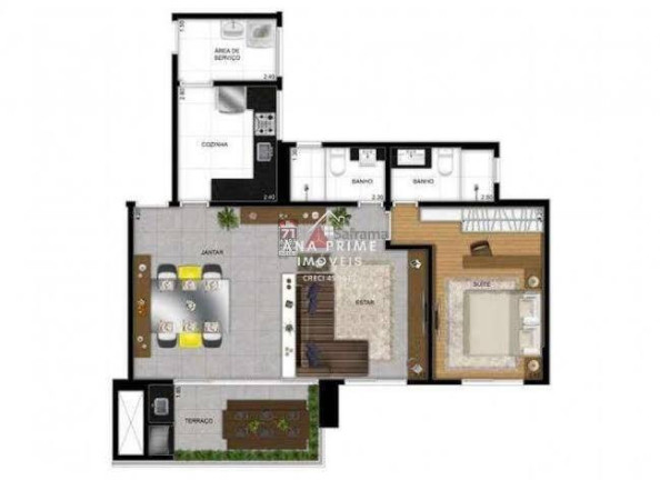 Imagem Apartamento com 2 Quartos à Venda, 75 m² em Jardim Das Indústrias - São José Dos Campos