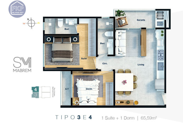 Imagem Apartamento com 2 Quartos à Venda, 65 m² em Dom Bosco - Itajaí