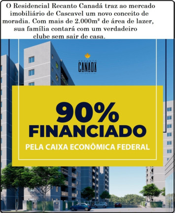 Apartamento com 2 Quartos à Venda, 62 m² em Canadá - Cascavel