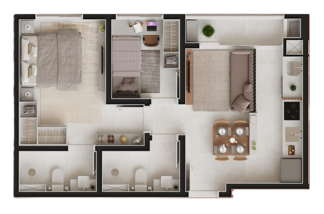 Imagem Apartamento com 2 Quartos à Venda, 42 m² em Hauer - Curitiba Imagem Apartamento com 2 Quartos à Venda, 42 m² em Hauer - Curitiba