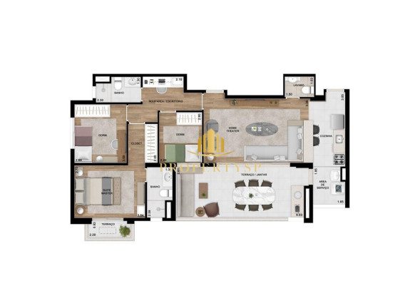 Imagem Apartamento com 3 Quartos à Venda, 105 m² em Vila Anastácio - São Paulo
