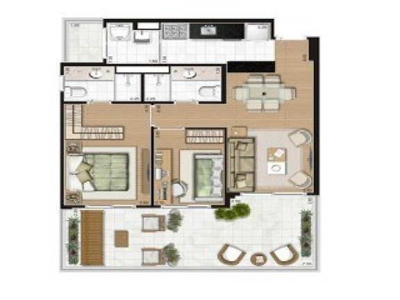 Imagem Imóvel com 1 Quarto à Venda, 61 m² em Morumbi - São Paulo