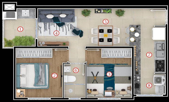 Imagem Apartamento com 2 Quartos à Venda, 48 m² em Vila Carvalho - Sorocaba