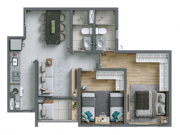 Imagem Apartamento com 3 Quartos à Venda, 69 m² em Rudge Ramos - São Bernardo Do Campo Imagem Apartamento com 3 Quartos à Venda, 69 m² em Rudge Ramos - São Bernardo Do Campo