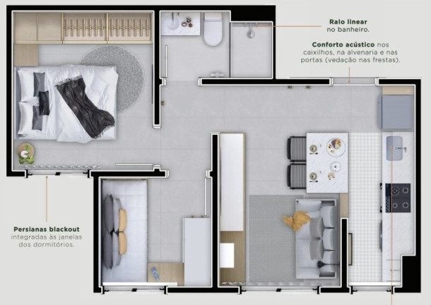 Imagem Apartamento com 2 Quartos à Venda, 35 m² em Jardim Bela Vista - Santo André