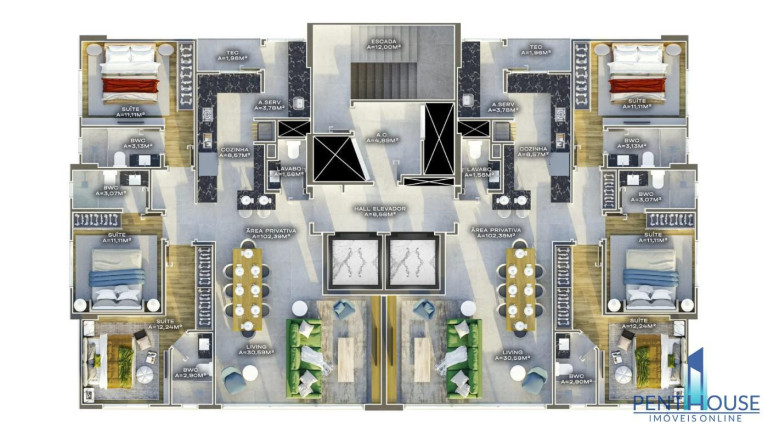 Imagem Apartamento com 3 Quartos à Venda, 106 m² em Centro - Balneário Camboriú