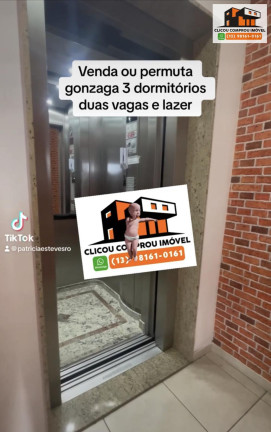 Imagem Apartamento com 3 Quartos à Venda, 100 m² em Gonzaga - Santos Imagem Apartamento com 3 Quartos à Venda, 100 m² em Gonzaga - Santos