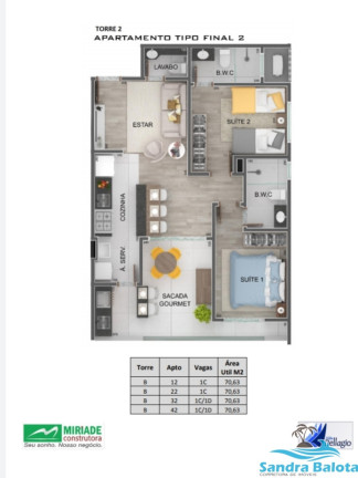 Imagem Apartamento com 2 Quartos à Venda, 67 m² em Itaguá - Ubatuba