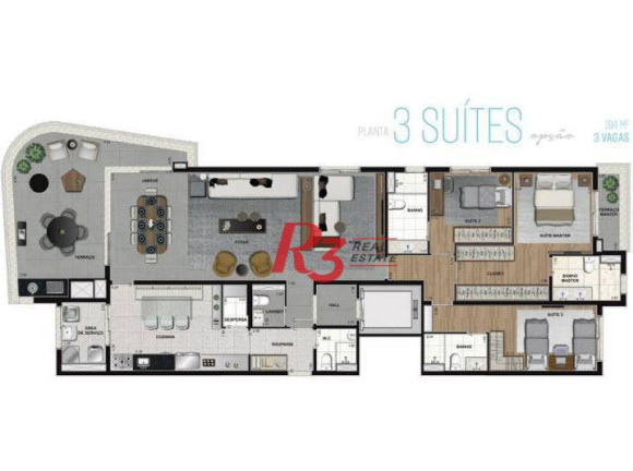 Imagem Apartamento com 3 Quartos à Venda, 252 m² em Boqueirão - Santos