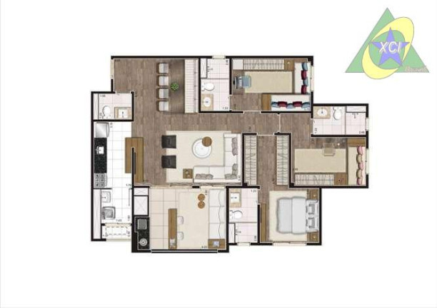 Apartamento com 3 Quartos à Venda, 204 m² em Taquaral - Campinas