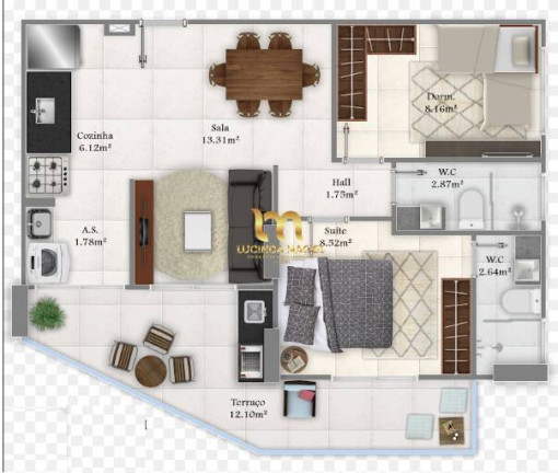 Imagem Apartamento com 2 Quartos à Venda, 62 m² em Solemar - Praia Grande Imagem Apartamento com 2 Quartos à Venda, 62 m² em Solemar - Praia Grande