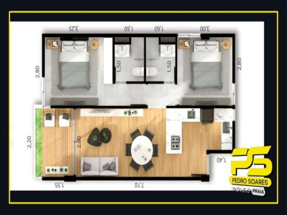 Imagem Imóvel com 2 Quartos à Venda, em Bessa - João Pessoa Imagem Imóvel com 2 Quartos à Venda, em Bessa - João Pessoa
