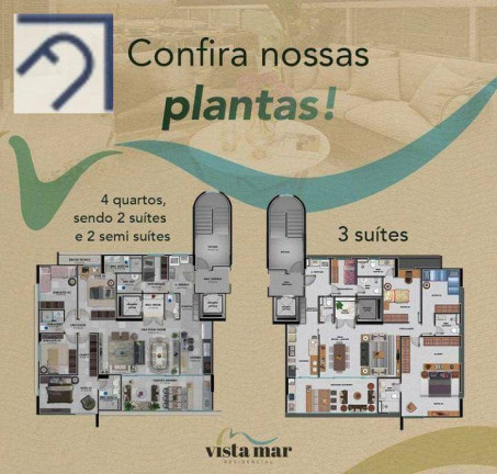 Imagem Apartamento com 4 Quartos à Venda, 156 m² em Capim Macio - Natal Imagem Apartamento com 4 Quartos à Venda, 156 m² em Capim Macio - Natal
