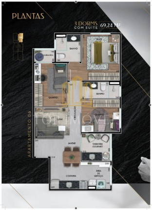 Imagem Apartamento com 3 Quartos à Venda, 70 m² em Jardim Oriente - São José Dos Campos