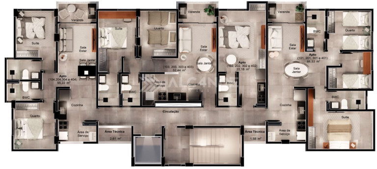 Imagem Apartamento com 3 Quartos à Venda, 66 m² em Intermares - Cabedelo Imagem Apartamento com 3 Quartos à Venda, 66 m² em Intermares - Cabedelo