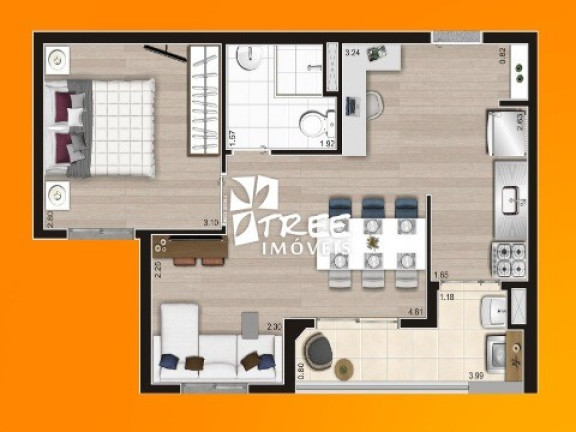 Imagem Apartamento com 2 Quartos à Venda, 43 m² em Jardim Arize - São Paulo