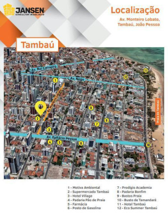 Imagem Apartamento com 2 Quartos à Venda, 57 m² em Tambaú - João Pessoa