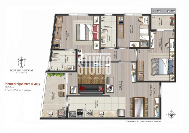 Imagem Apartamento com 3 Quartos à Venda, 110 m² em Aurora - Carlos Barbosa Imagem Apartamento com 3 Quartos à Venda, 110 m² em Aurora - Carlos Barbosa