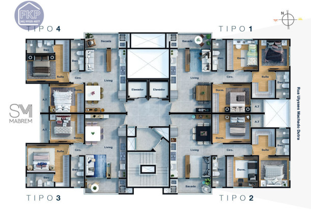 Imagem Apartamento com 2 Quartos à Venda, 65 m² em Dom Bosco - Itajaí