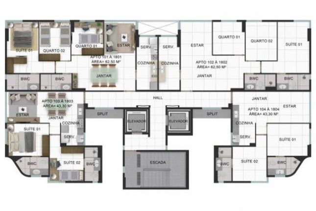 Imagem Apartamento com 3 Quartos à Venda, 62 m² em Casa Amarela - Recife Imagem Apartamento com 3 Quartos à Venda, 62 m² em Casa Amarela - Recife