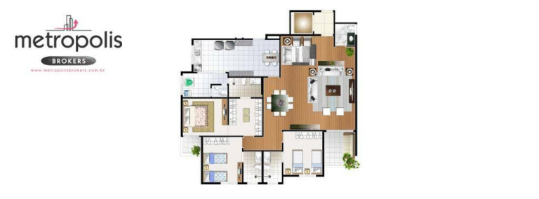Imagem Apartamento com 3 Quartos à Venda, 155 m² em Barcelona - São Caetano Do Sul