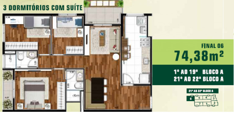 Imagem Apartamento com 3 Quartos à Venda, 70 m² em Jardim Tupanci - Barueri Imagem Apartamento com 3 Quartos à Venda, 70 m² em Jardim Tupanci - Barueri