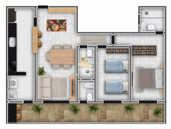 Imagem Apartamento com 2 Quartos à Venda, 97 m² em Real - Praia Grande Imagem Apartamento com 2 Quartos à Venda, 97 m² em Real - Praia Grande