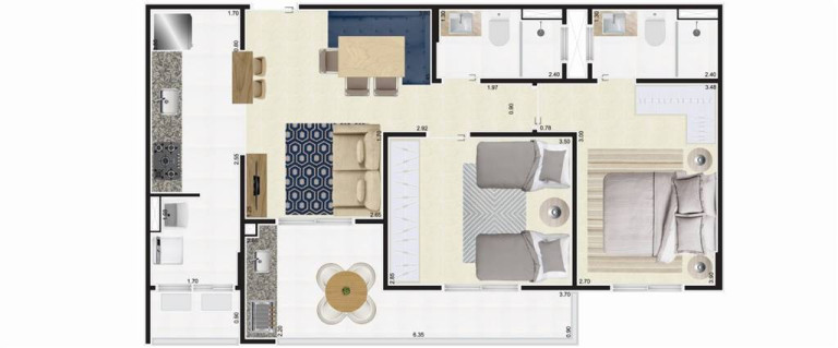Imagem Apartamento com 2 Quartos à Venda, 71 m² em Guilhermina - Praia Grande Imagem Apartamento com 2 Quartos à Venda, 71 m² em Guilhermina - Praia Grande
