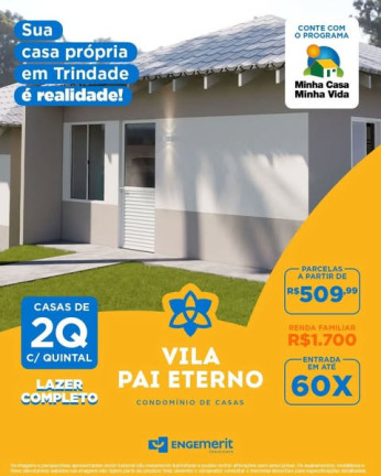 Imagem Casa de Condomínio com 2 Quartos à Venda, 48 m² em Vila Pai Eterno - Trindade Imagem Casa de Condomínio com 2 Quartos à Venda, 48 m² em Vila Pai Eterno - Trindade