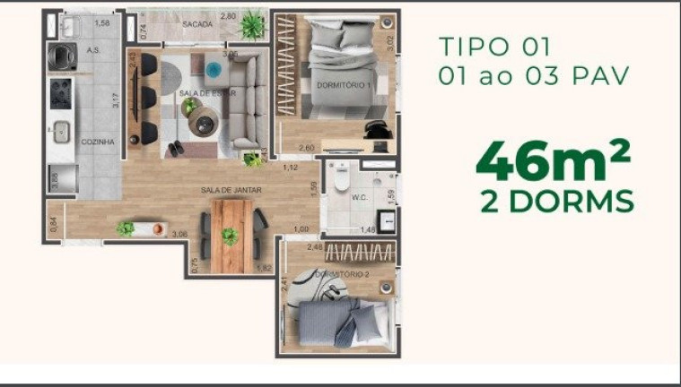 Imagem Apartamento com 2 Quartos à Venda, 46 m² em Vila Matilde - São Paulo