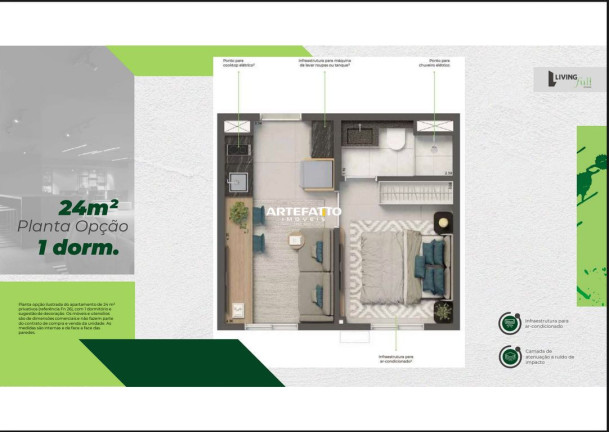 Kitnet com 1 Quarto à Venda, 26 m² em Liberdade - São Paulo